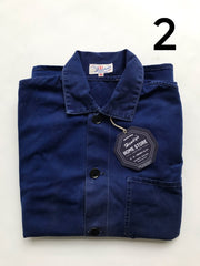 Vintage French work jacket inky blue