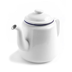 White Enamel Teapot