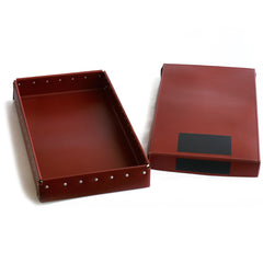 Extra large vintage ex-museum archive box c.1950&nbsp;made from vulcanized cardboard with internal aluminium frame and rivets for extra rigidity. &nbsp;