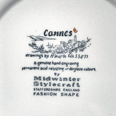 Cannes plate by Sir Hugh Casson for Midwinter
