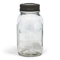 Our vintage glass Kilner jars are fitted with screw top glass lids, with the words KILNER JAR IMPROVED REG embossed on the main body of the jar. Their original use was for storing homemade preserves.  However, their rubber seals have long since gone, and they now make wonderful storage jars for all your kitchen essentials, such as sugar, rice and flour, dried fruit, nuts, herbs and spices.
