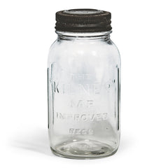 Our vintage Kilner jars are fitted with screw top glass lids, with the words KILNER JAR IMPROVED REG embossed on the main body of the jar. Their original use was for storing homemade preserves.  However, their rubber seals have long since gone, and they now make wonderful storage jars for all your kitchen essentials, such as sugar, rice and flour, dried fruit, nuts, herbs and spices.