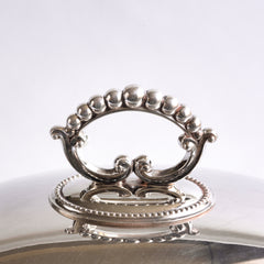 Large Antique Silver Food Cloche