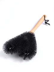 Tough and ruthless, the wire bound bristles on this heart-shaped brush will rid your mower of all its stuck cut grass.