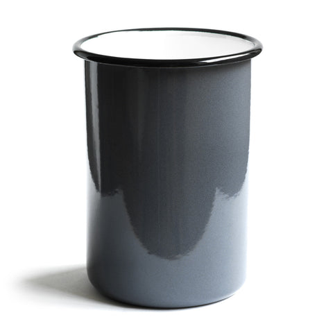 Grey enamel utensil holder