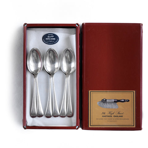 Set 6 Silver Plated Dessert Spoons