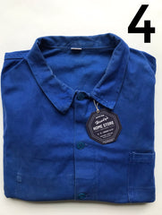 Vintage French blue cotton work jacket