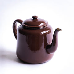 Vintage Brown Enamel Teapot
