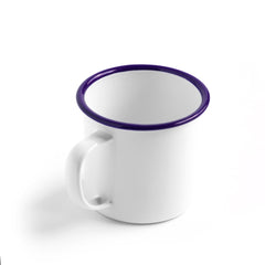 White enamel mug
